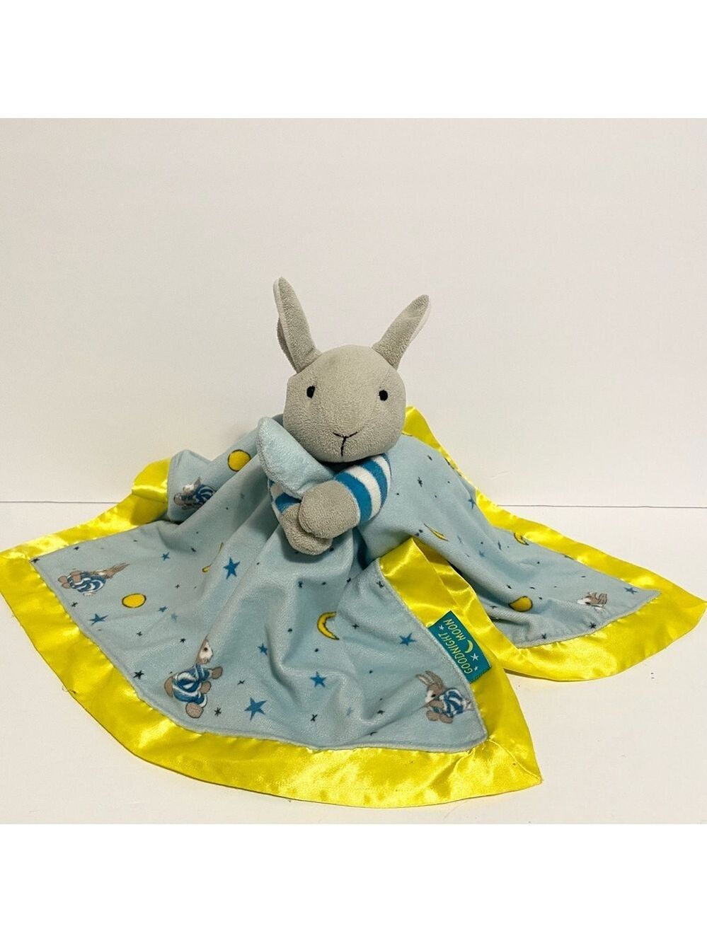 Goodnight Moon Baby Lovey Security Blanket Plush Soft Toy Bunny Rabbit Star Moon